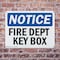 Signmission Fire Dept Key Box OSHA Notice Sign, Plastic, 10in W x 7in L, 2PK OS-2PACK-NS-P-710-L-12569 - alternate 3
